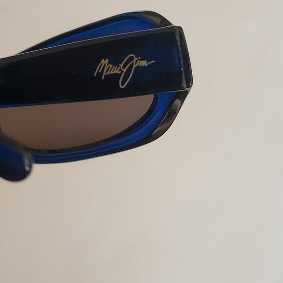 Maui Jim MJ190-03 Nani Translucent Blue Frame Polarized Grey Lens Sunglasses - Picture 7 of 9